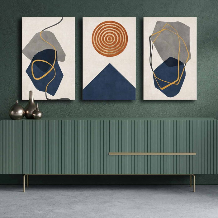 Wallity Conjunto de 3 Lienzos Decorativos Multicolor 45x70 cm